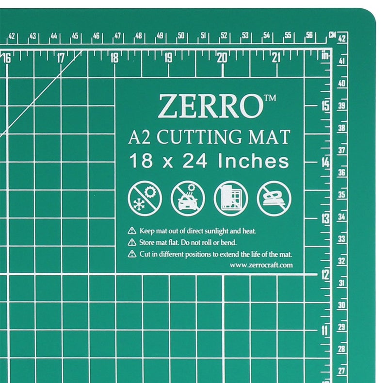 ZERRO Cutting Mat 18" x 24" Self Healing Professional Double Sided Sewing Rotary Mat Thick 5-Layer with Imperial/Metric (A2) - Image 3